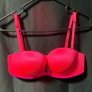 Victoria's Secret Hot Pink Strapless Bra